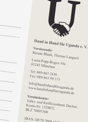 Hand in hand für Uganda - Spendenformular
