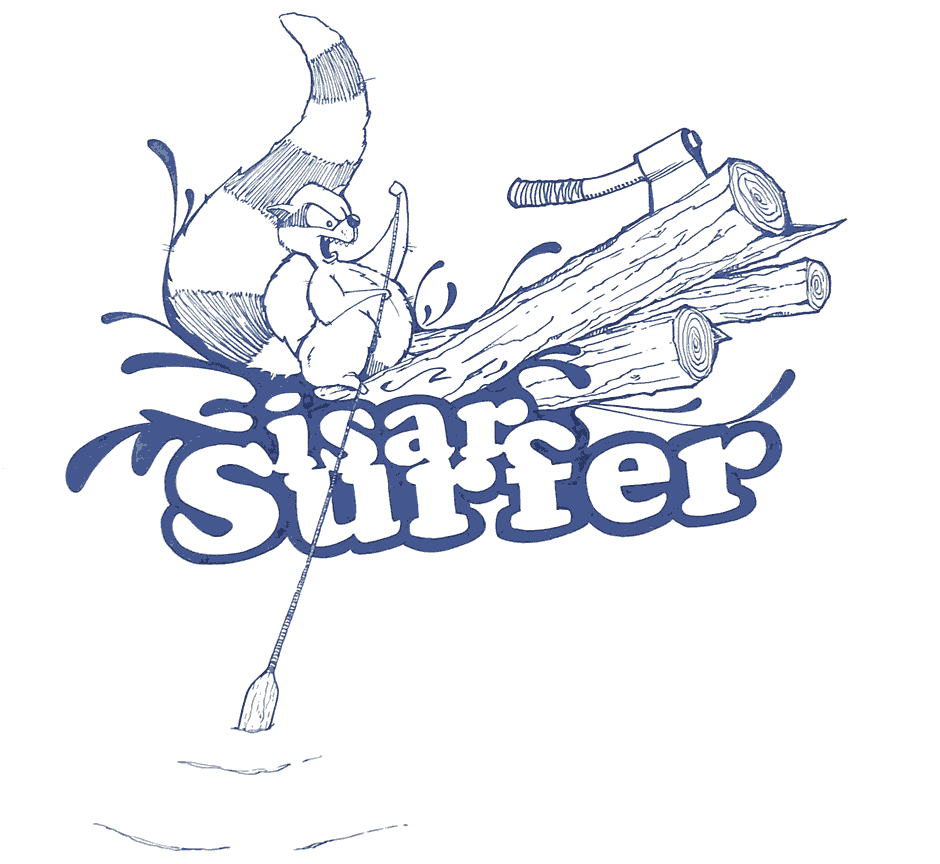 Isar Surfer - Acryl auf Karton